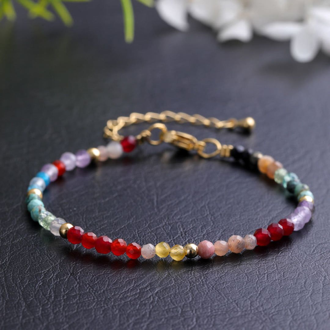 Olivenorma Boho Multicolor Natural Stone Gift Bracelet - image 1