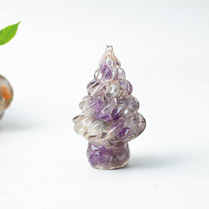 Olivenorma Christmas Crystal Tree Gemstone Decoration - Lepidolite - image 7