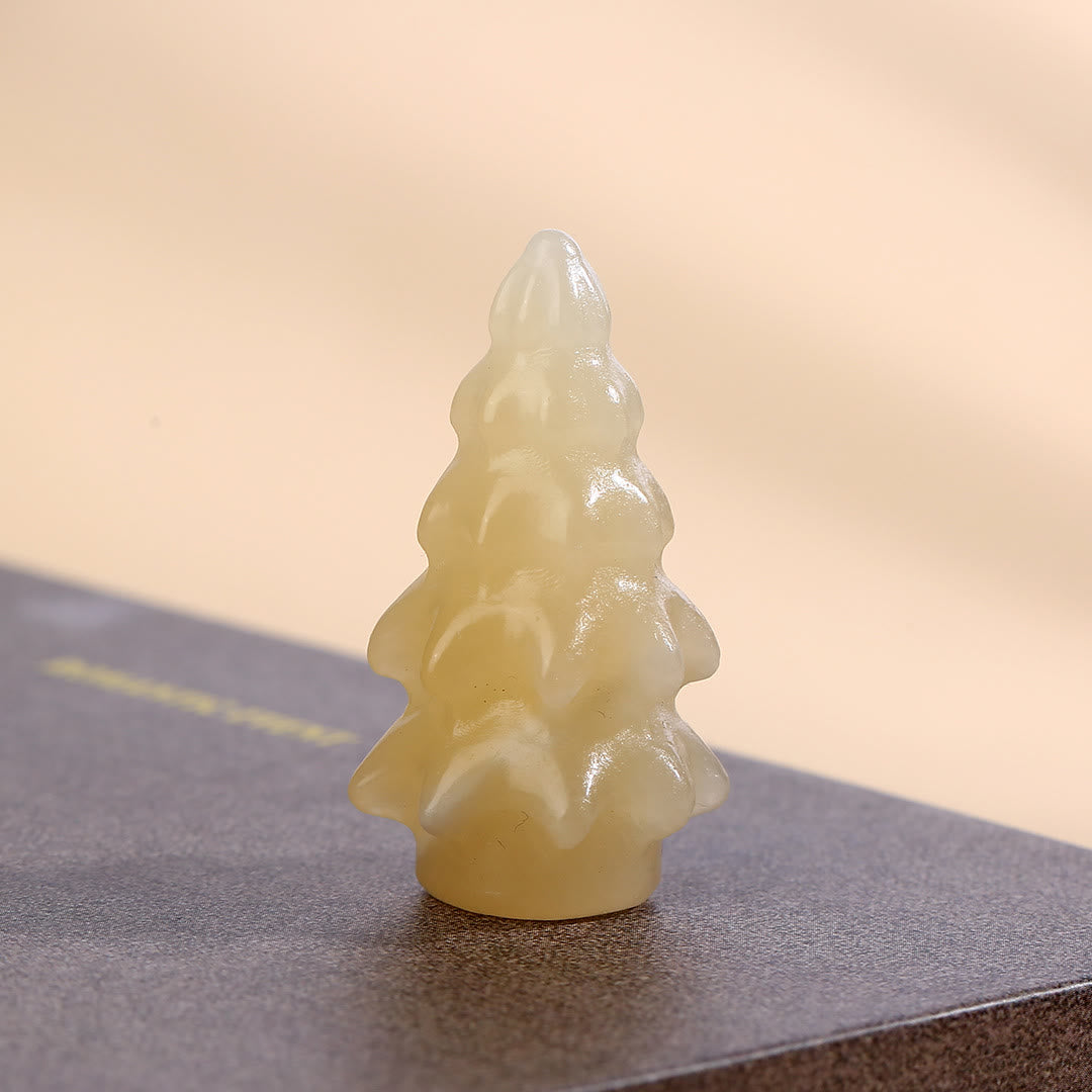 Olivenorma Natural Crystal Mini Christmas Tree Gemstone Decoration - Yellow Jade - image 3