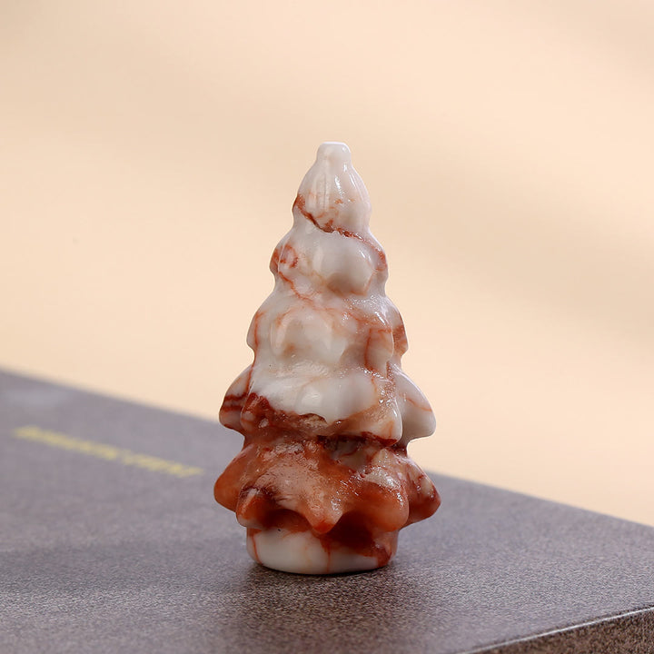 Olivenorma Natural Crystal Mini Christmas Tree Gemstone Decoration - Rhodochrosite - image 7