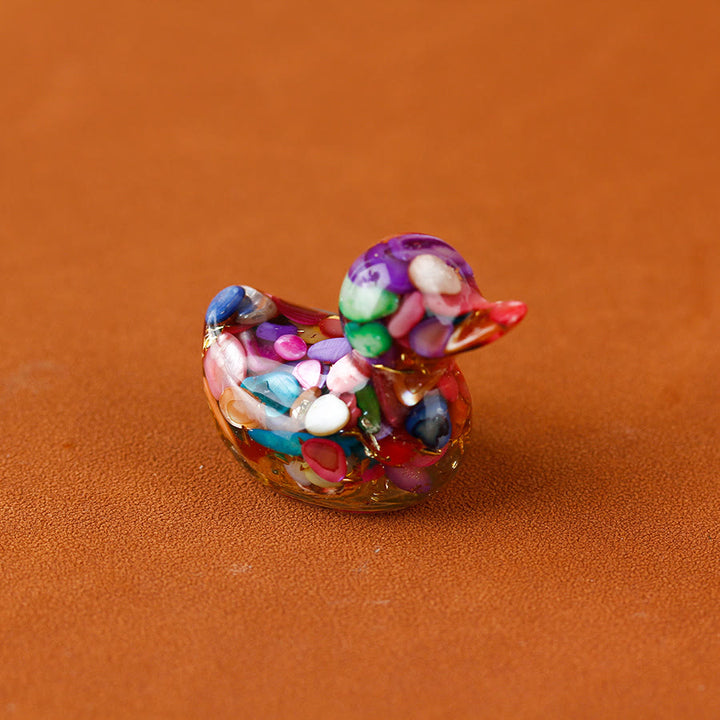 Olivenorma Mini Crystal Duck Gemstone Decoration - Rainbow Nacre - image 7