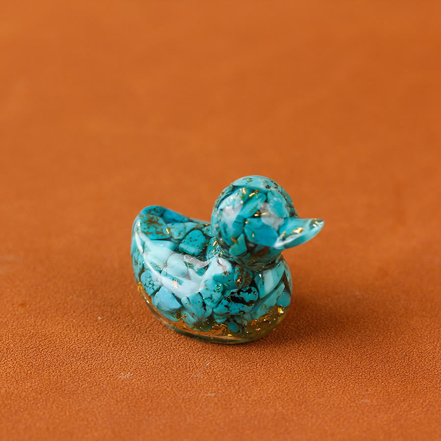 Olivenorma Mini Crystal Duck Gemstone Decoration - Turquoise - image 9