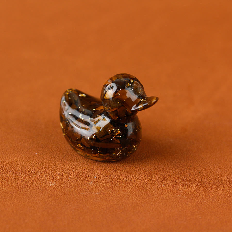 Olivenorma Mini Crystal Duck Gemstone Decoration - Tiger Eye - image 11