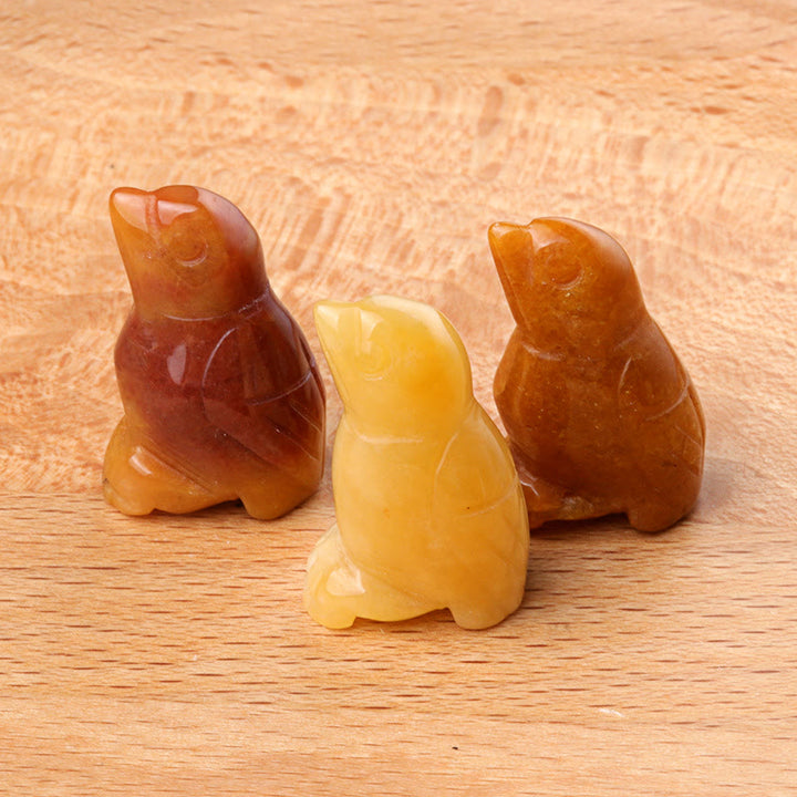 Olivenorma Mini Crystal Agate Bird Figurine Gemstone Decoration - Yellow Jade - image 6