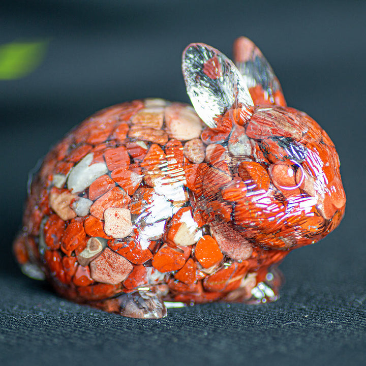 Olivenorma Crystal Bunny Figurine Gemstone Decoration - Red Agate - image 16