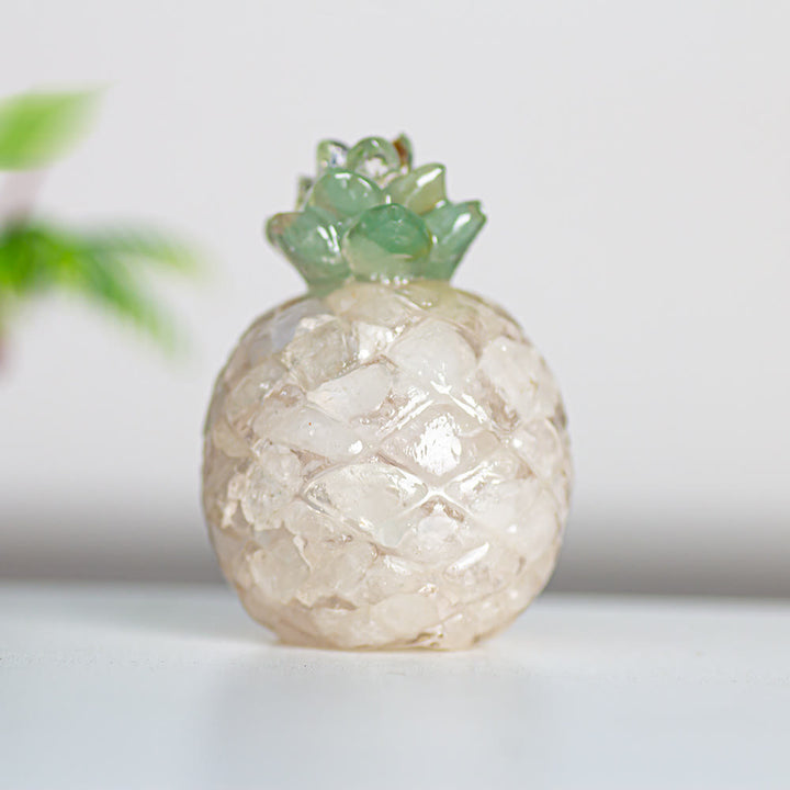 Olivenorma Crystal Golden Pineapple Gemstone Decoration - Clear Crystal - Style 2 - image 5