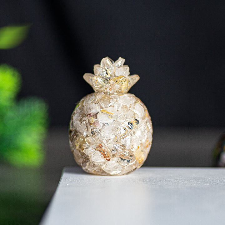 Olivenorma Crystal Golden Pineapple Gemstone Decoration - Gold Rutilated Quartz - Style 1 - image 37