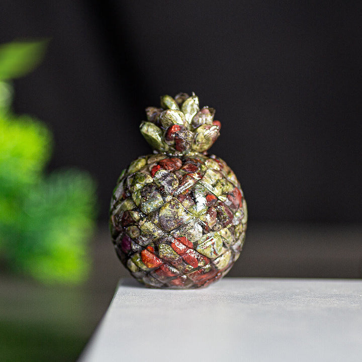 Olivenorma Crystal Golden Pineapple Gemstone Decoration - Dragon Blood Stone - Style 1 - image 51
