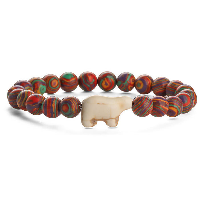 Olivenorma Polar Bear Climate-Action Bracelet with Card - Red Malachite - With Card - image 11
