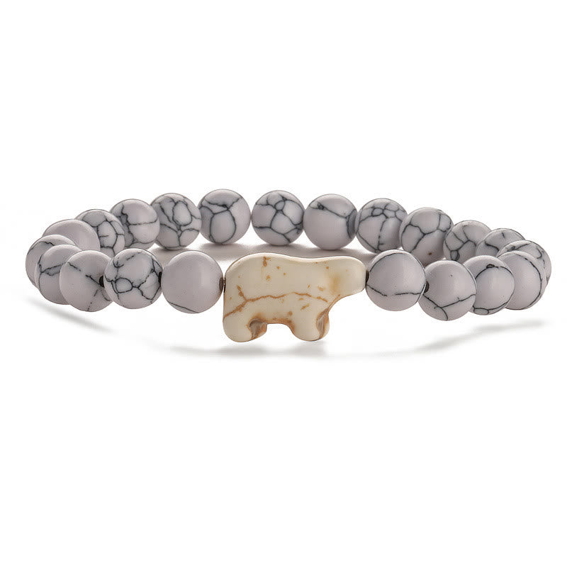 Olivenorma Polar Bear Climate-Action Bracelet with Card - White Turquoise - With Card - image 4
