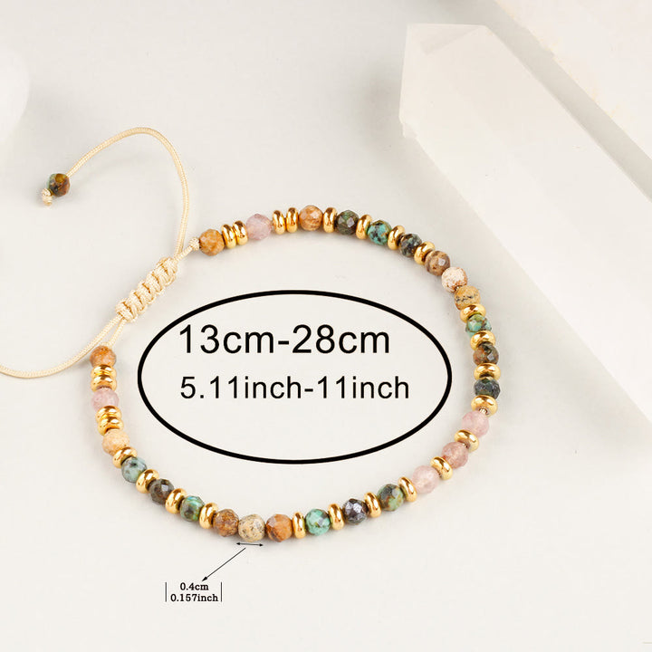 Olivenorma Strawberry Quartz Handwoven Bead Bracelet - image 3
