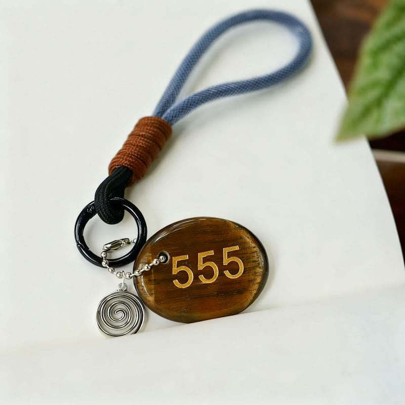 Olivenorma Natural Stone Angel Number Keychain - Tiger Eye - image 10