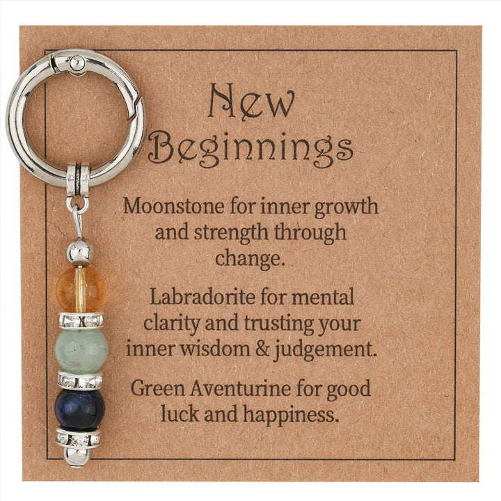 Olivenorma Natural Stone Crystal Beaded Healing Keychain - image 1