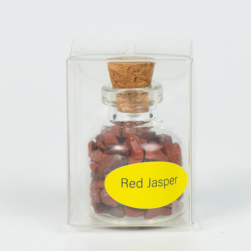 Olivenorma Natural Stone Crystal Wish Bottle Gemstone Decoration - Red Jasper - image 14