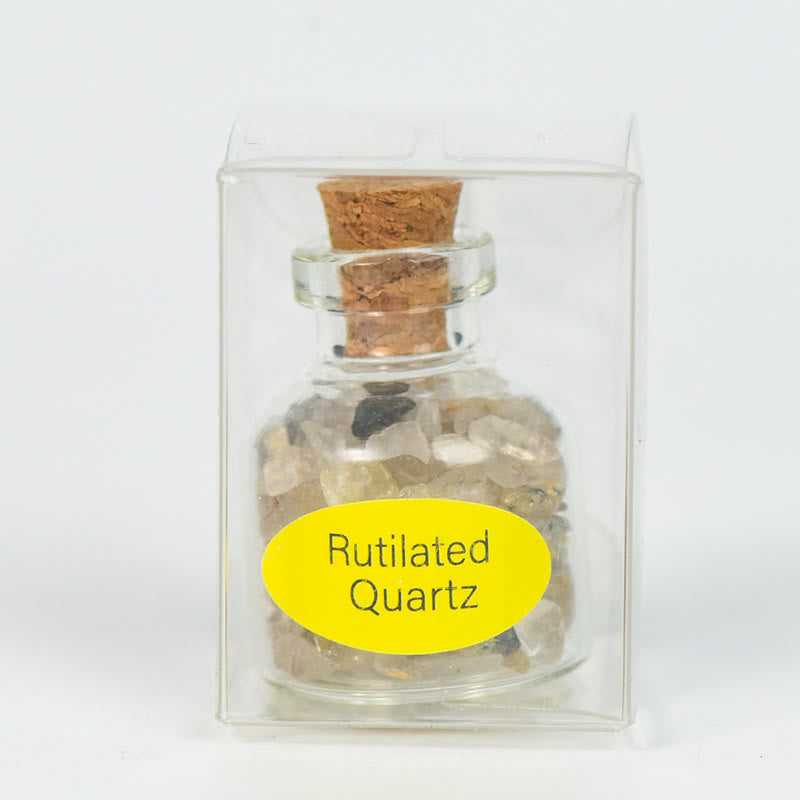 Olivenorma Natural Stone Crystal Wish Bottle Gemstone Decoration - Rutilated Quartz - image 34