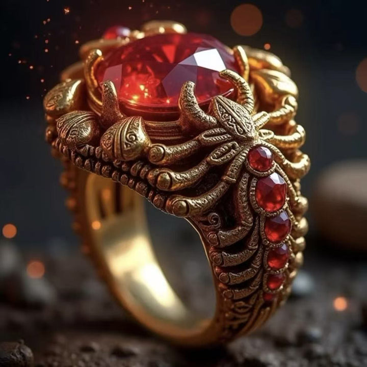 FREE Today: Red Gold Ruby Crystal Scorpion Ring - image 1