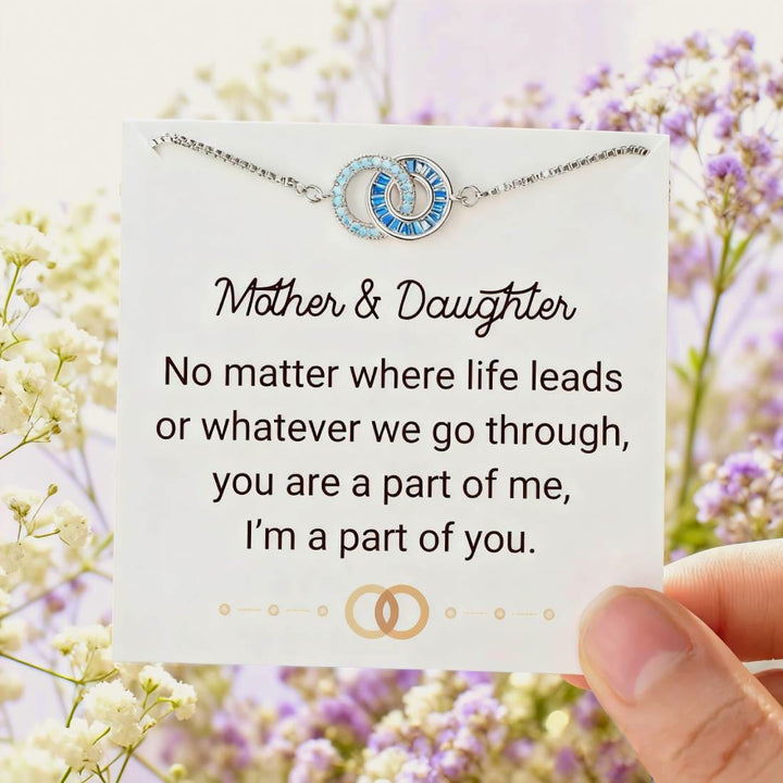 Olivenorma Custom Birthstone Gifts for Mother & Daughter Linking Circles Bracelet & Necklace - image 0