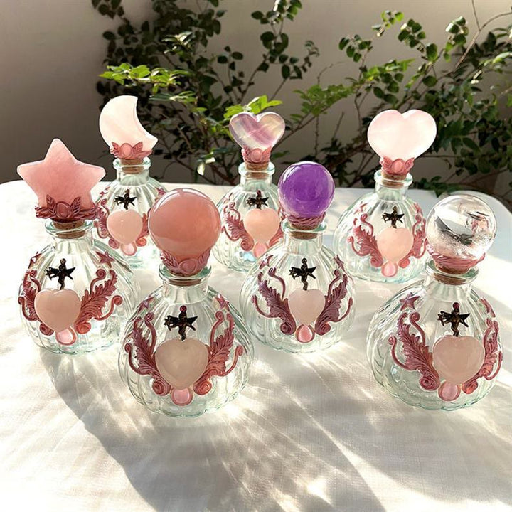 Olivenorma Natural Crystal Magic Bottle Charm Gemstone Decoration - image 0