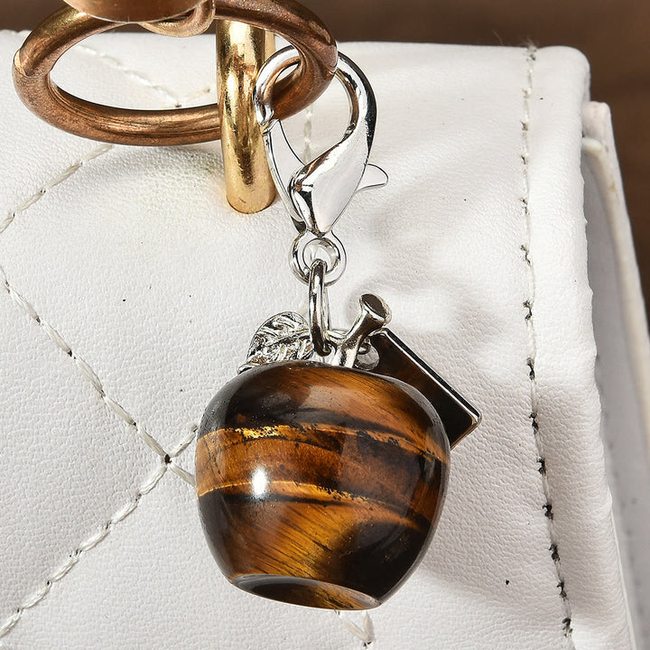 FREE Today: Natural Crystal Apple Bag Accessory Keychain - Tiger Eye - image 18