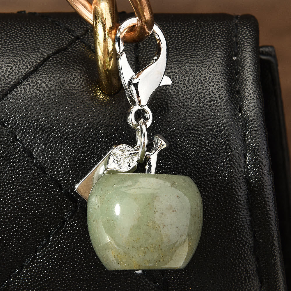 FREE Today: Natural Crystal Apple Bag Accessory Keychain - Green Aventurine - image 8