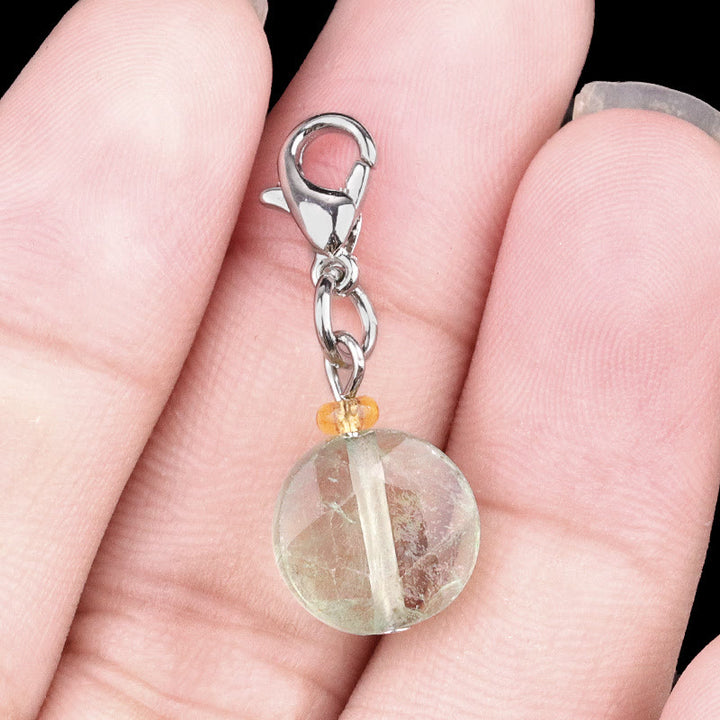 Olivenorma Natural Stone Crystal Hexagram Keychain - Fluorite - image 19