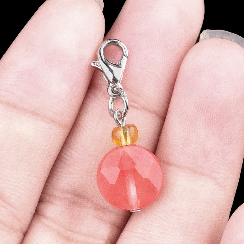 Olivenorma Natural Stone Crystal Hexagram Keychain - Red Smelting Quartz - image 23