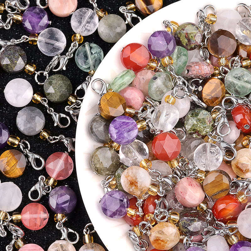 Olivenorma Natural Stone Crystal Hexagram Keychain - image 26