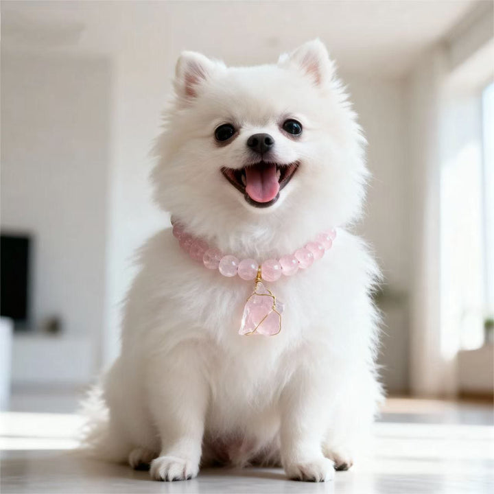 Olivenorma Gentle Calm Rose Quartz Pet Collar - image 0