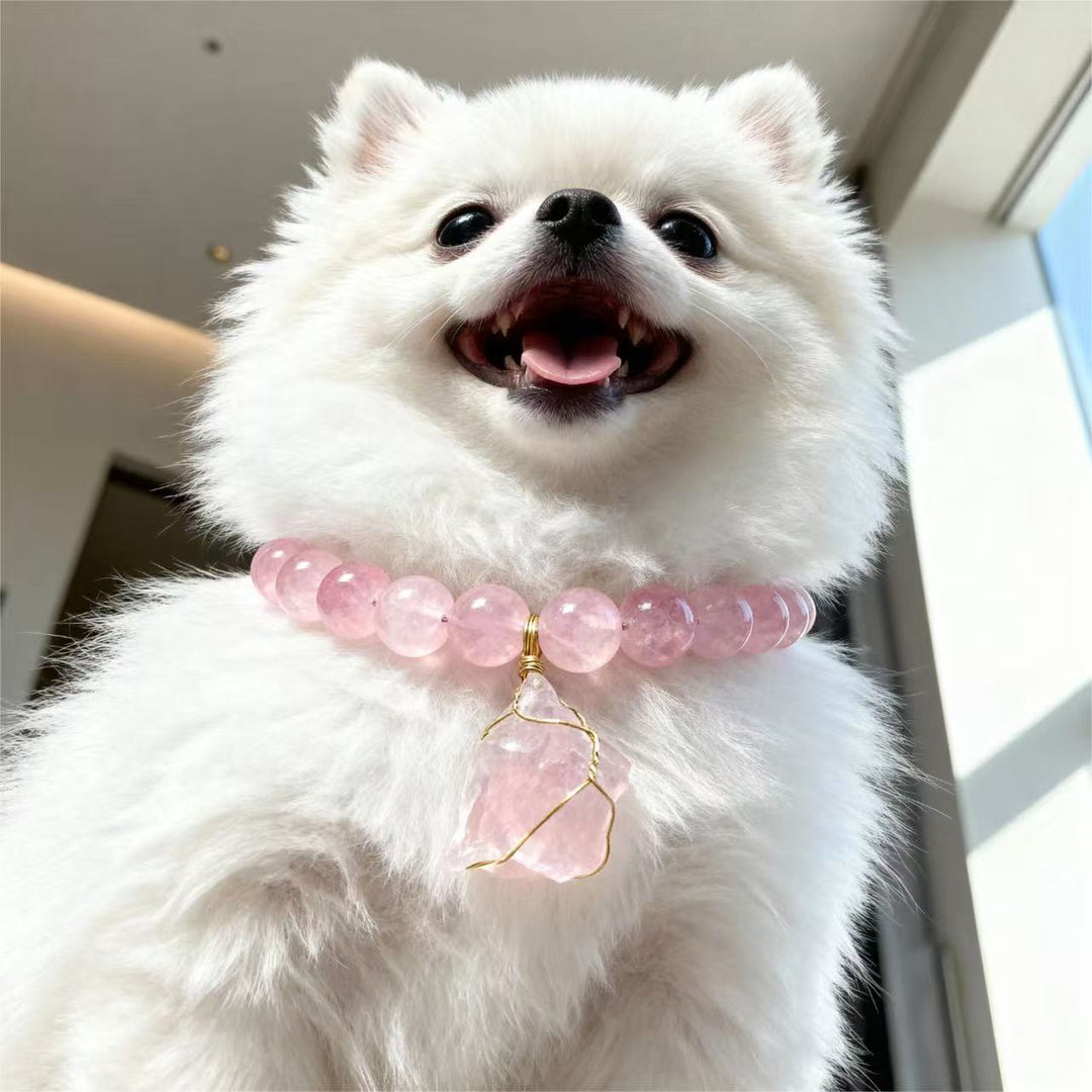Olivenorma Gentle Calm Rose Quartz Pet Collar - image 2