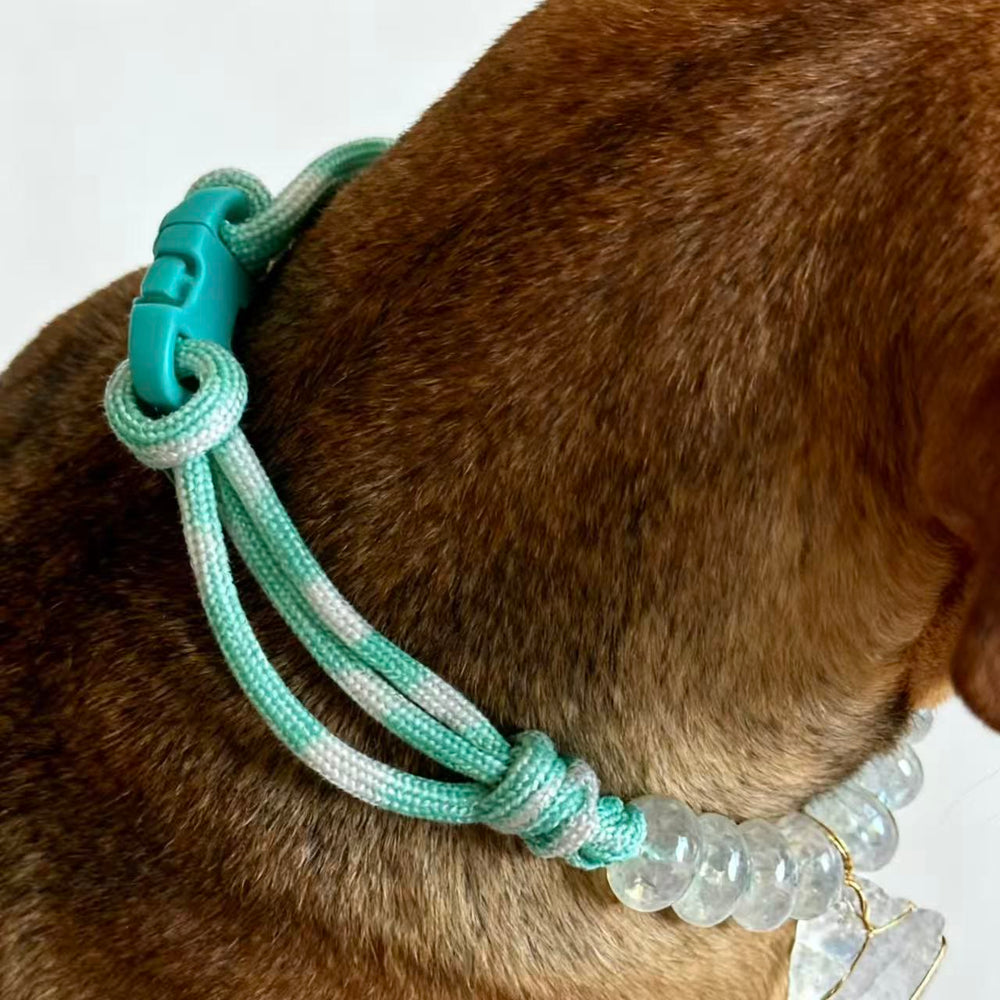 Olivenorma Gentle Protect Clear Quartz Immune Pet Collar - Clear Quartz - Adjustable 30-40cm - image 1