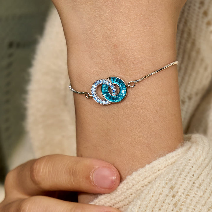 Olivenorma Custom Birthstone Gifts for Mother & Daughter Linking Circles Bracelet & Necklace - image 7