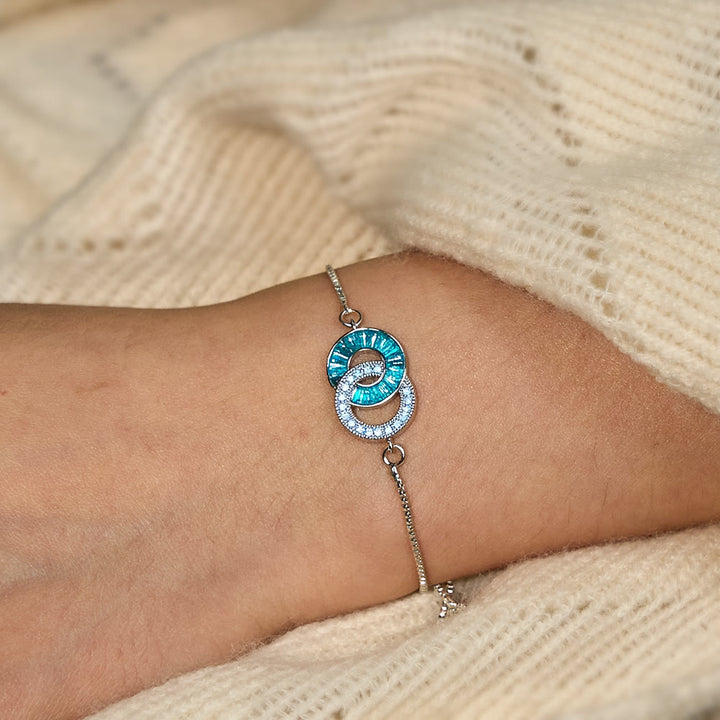 Olivenorma Custom Birthstone Gifts for Mother & Daughter Linking Circles Bracelet & Necklace - image 6