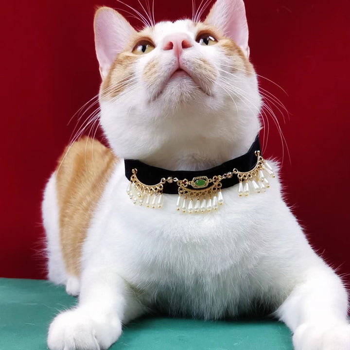 Olivenorma Cute Kitten Healing Crystal Green Aventurine Pet Collar - image 6