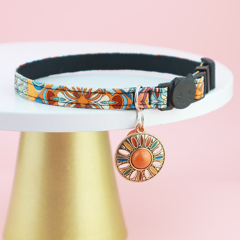 FREE Today: Sun Charm Rescue Cat Collar – Helping Stray Cats Shine Brighter Every Day - Yellow Agate - M(25-40cm) - image 5
