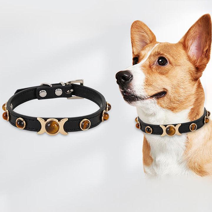 Olivenorma Premium Tiger Eye Dog Strength Pet Collar - Tiger Eye - M(35cm) - image 0