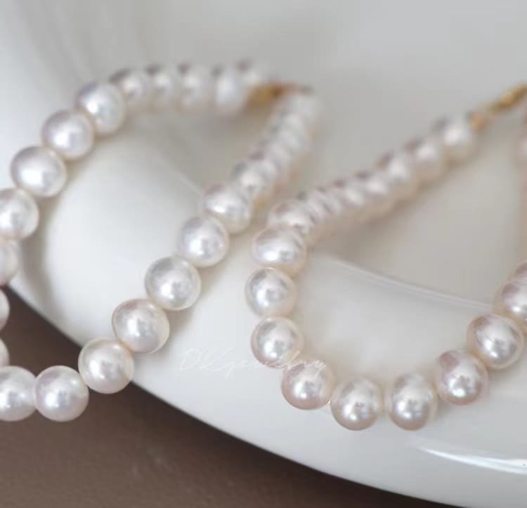 Olivenorma Natural Crystal Cute Kitten Elegant Pearl Pet Collar - prime circle - L(30+5cm) - image 6