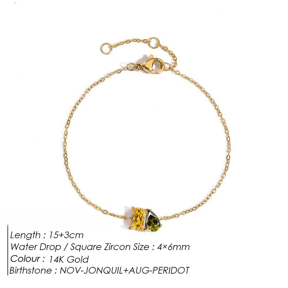 Olivenorma Birthstone Teardrop Friendship Bracelet - November - image 15