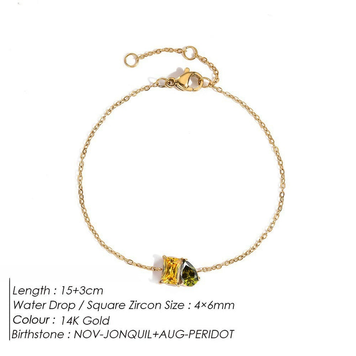 Olivenorma Birthstone Teardrop Friendship Bracelet - November - image 15