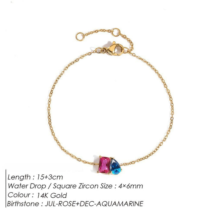 Olivenorma Birthstone Teardrop Friendship Bracelet - July - image 11