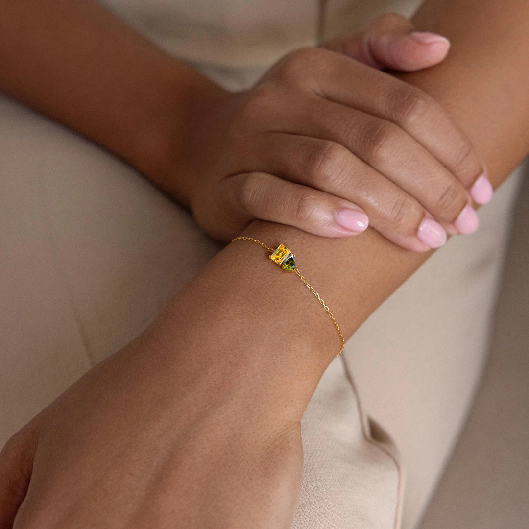 Olivenorma Birthstone Teardrop Friendship Bracelet - image 1