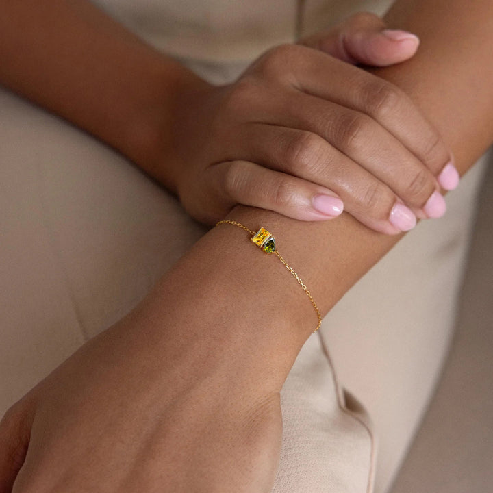 Olivenorma Birthstone Teardrop Friendship Bracelet - image 1