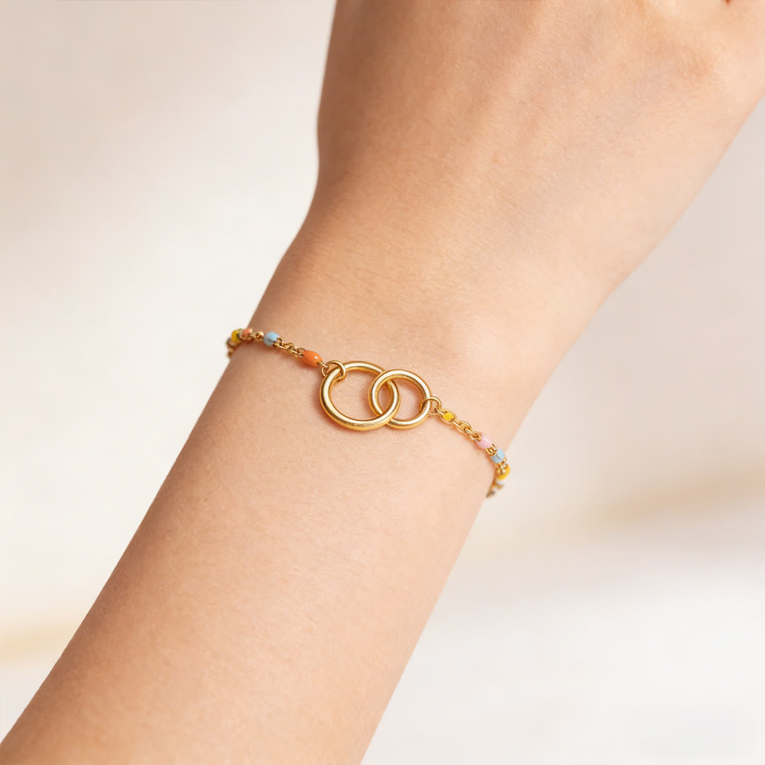 Olivenorma Double Ring Colorful Sisters Bracelet - image 6