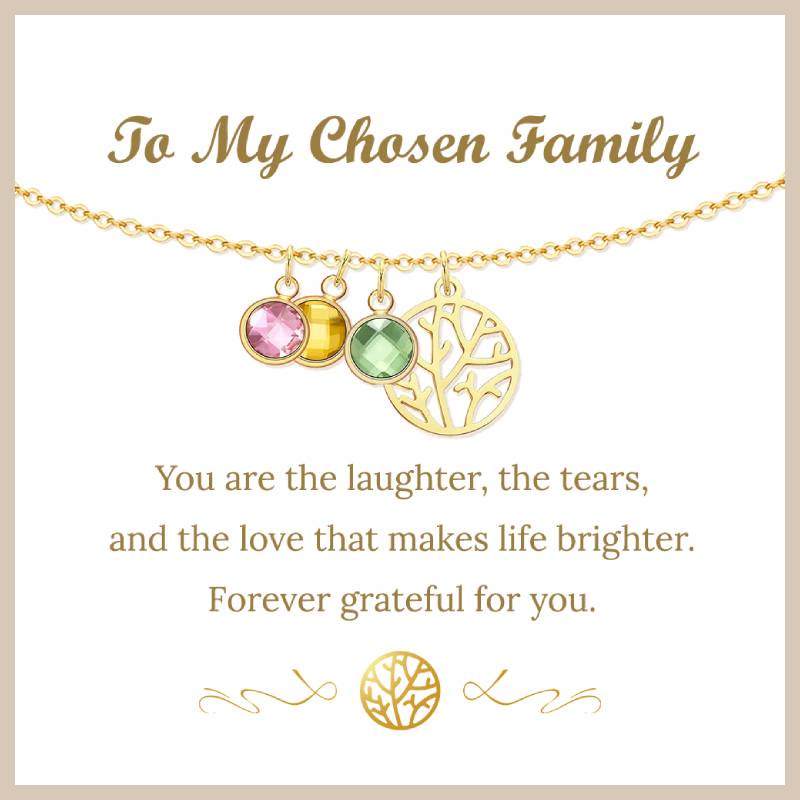 Olivenorma Personalized Tree of Life Birthstone Necklace - image 3