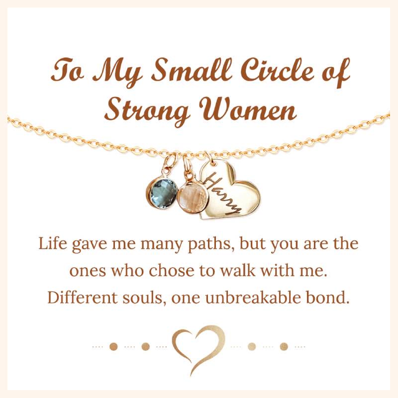 Olivenorma Personalized Heart Name Birthstone Necklace - Rose Gold - 7 Birthstones - YES PLEASE - image 3