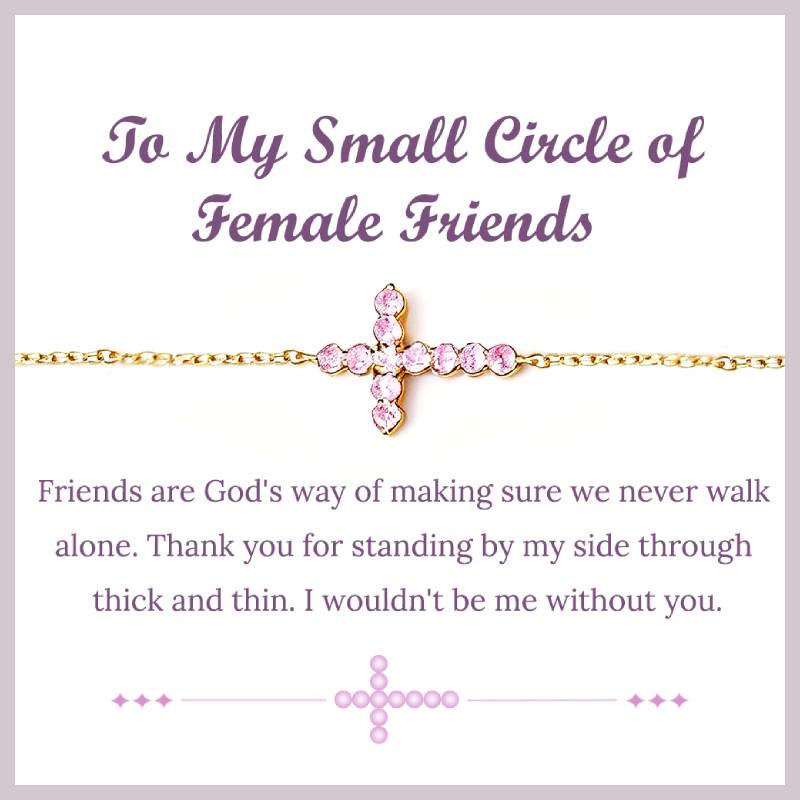 Olivenorma "My Small Circle of Female Friends"Zircon Cross Bracelet - image 3