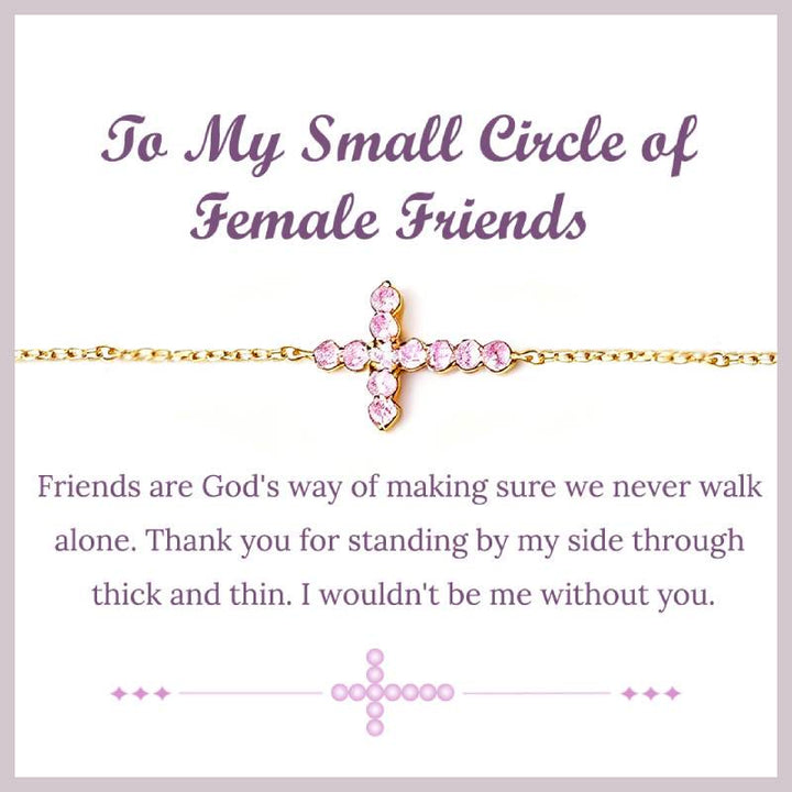 Olivenorma "My Small Circle of Female Friends"Zircon Cross Bracelet - image 3