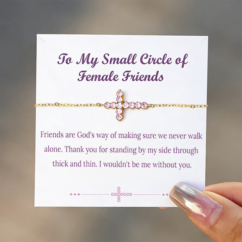 Olivenorma "My Small Circle of Female Friends"Zircon Cross Bracelet - image 0
