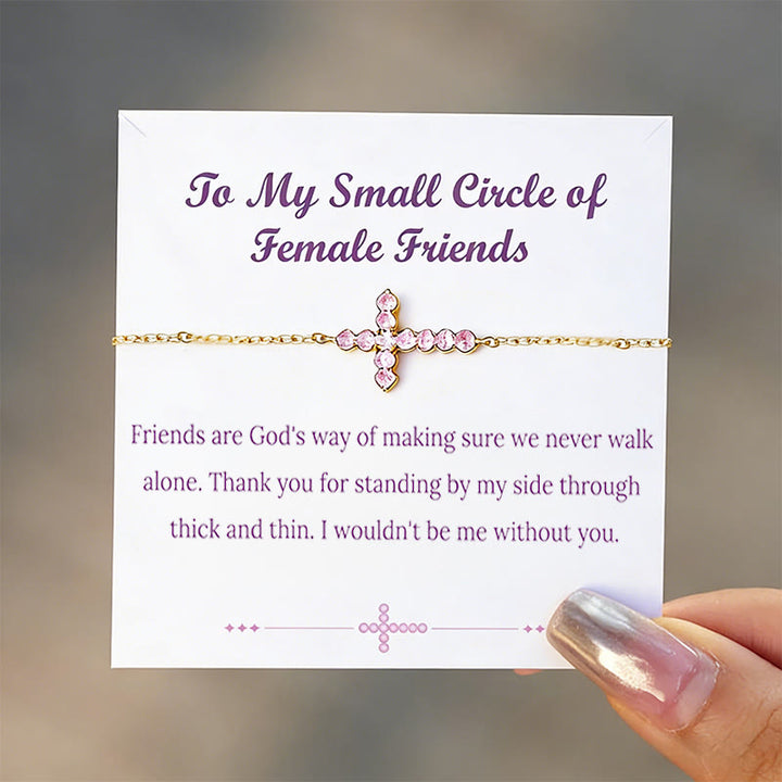 Olivenorma "My Small Circle of Female Friends"Zircon Cross Bracelet - image 0