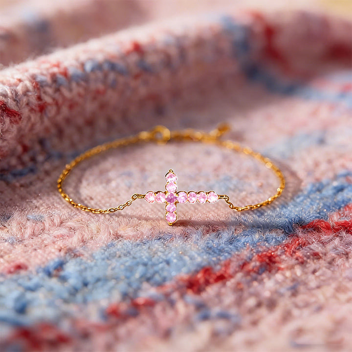 Olivenorma "My Small Circle of Female Friends"Zircon Cross Bracelet - image 5