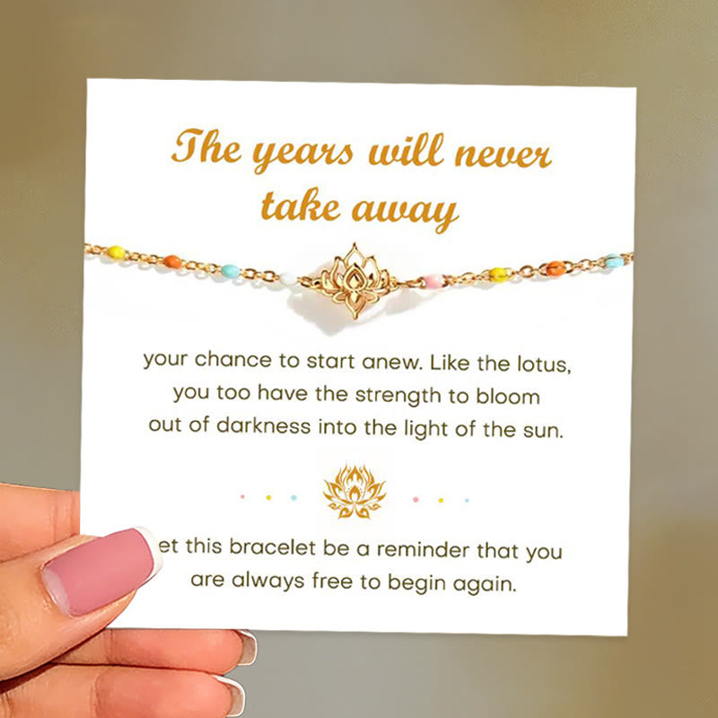 Olivenorma Lotus Birthstone Flower Personalized Bracelet - image 0